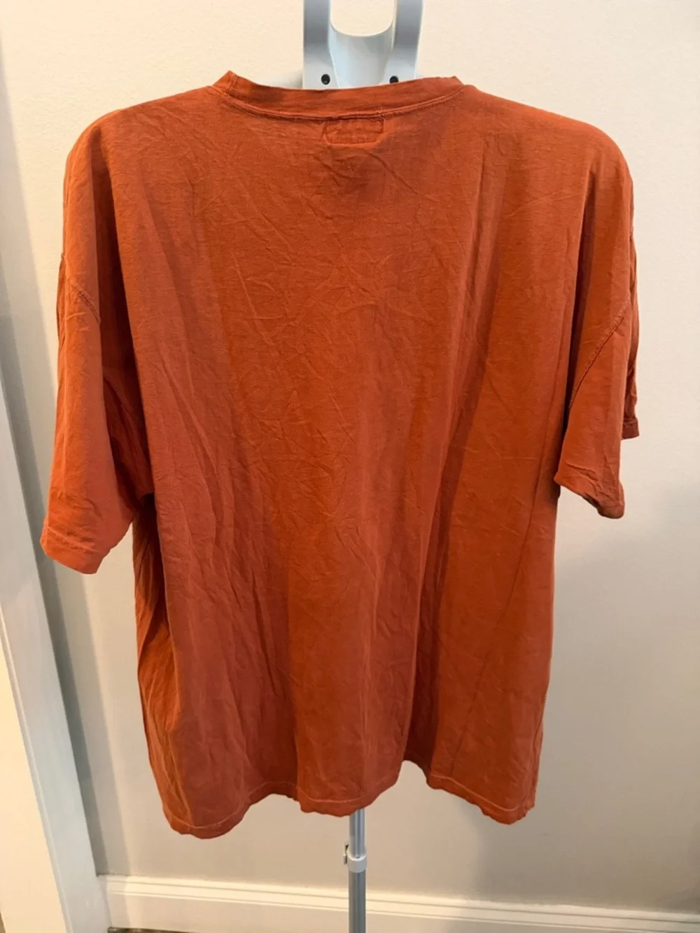 Banana Republic Men's Washed Orange Crew Neck Tee